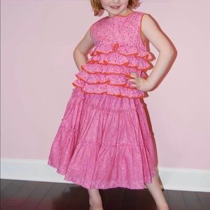 Lola et moi 2 Piece Outfit pink dots Size 6